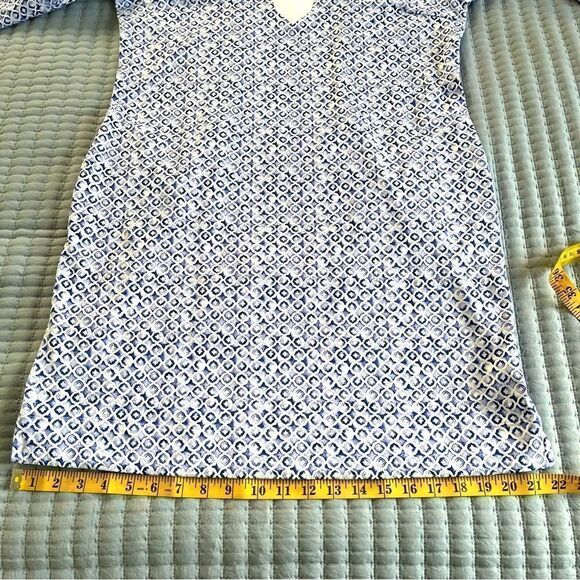 Tommy Bahama Aubrey Tile Isle IslandZone Shift Dress Blue and White Size Medium - Picture 12 of 14